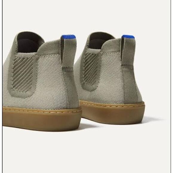 ROTHY'S Women's Chelsea Knit High Top Slip On Boots In Light Sage Size 7 NWOT - Picture 3 of 12